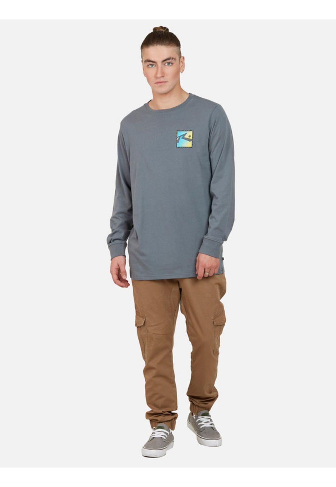 Polera Rituals TV LS tee Gris Hombre Rusty-3