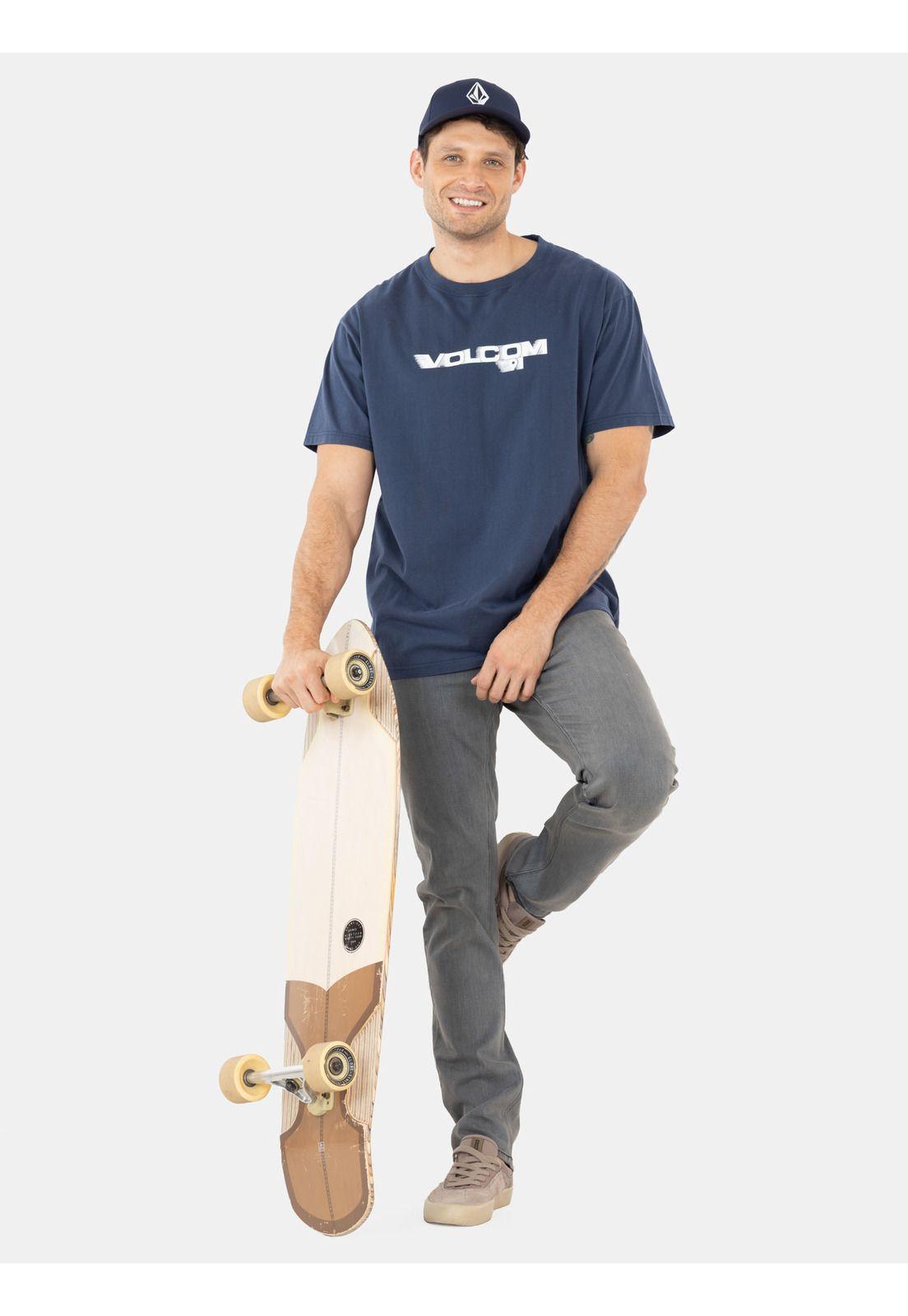 Polera MC Long Time Azul Hombre Volcom-3