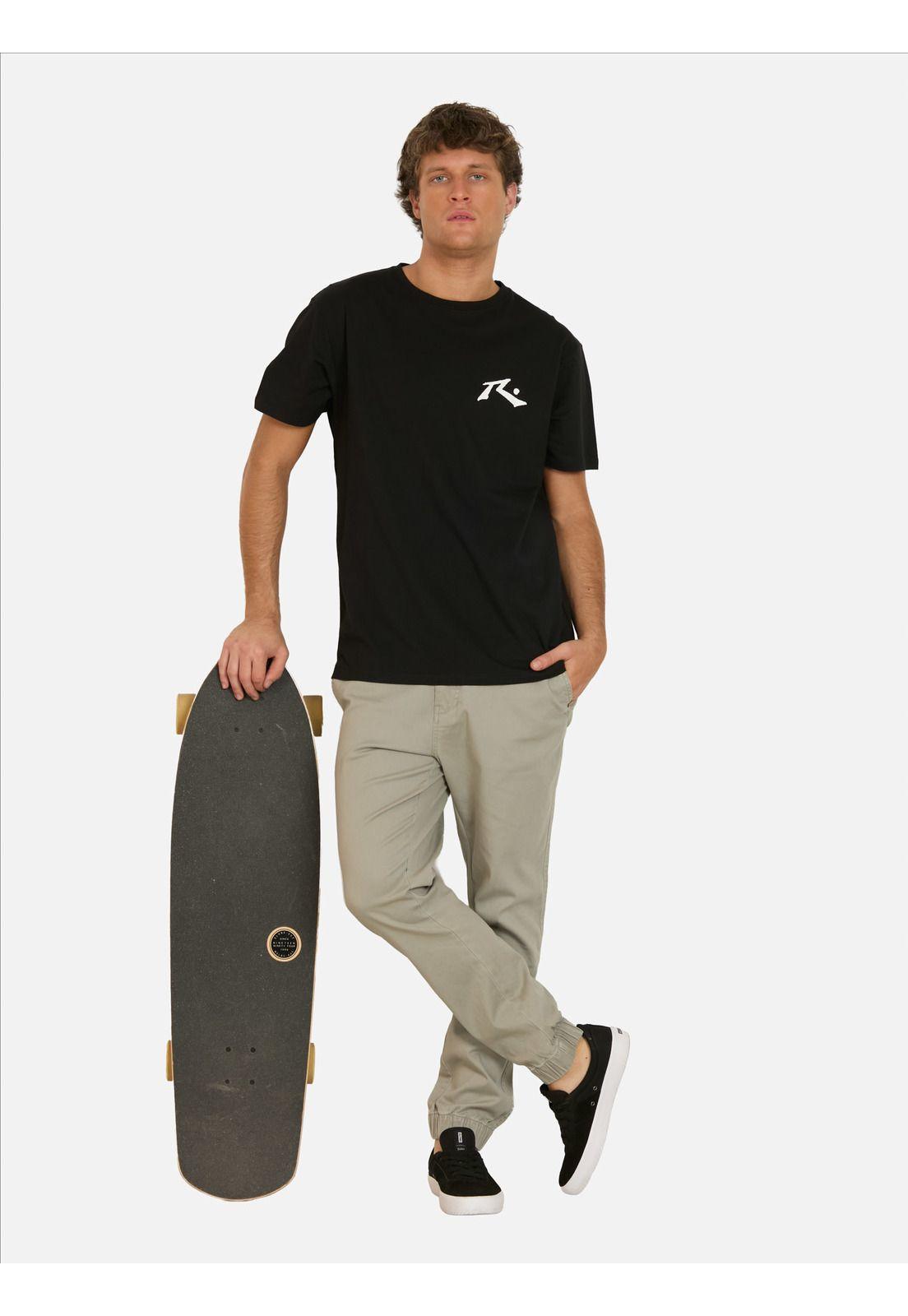 Polera MC Bruma Negro Hombre Rusty-3