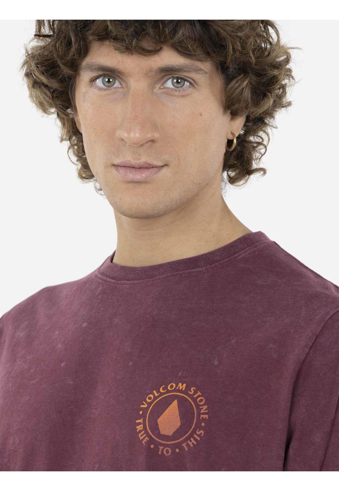 Polera DIAMOND SS TEE Hombre Burdeo Volcom-1