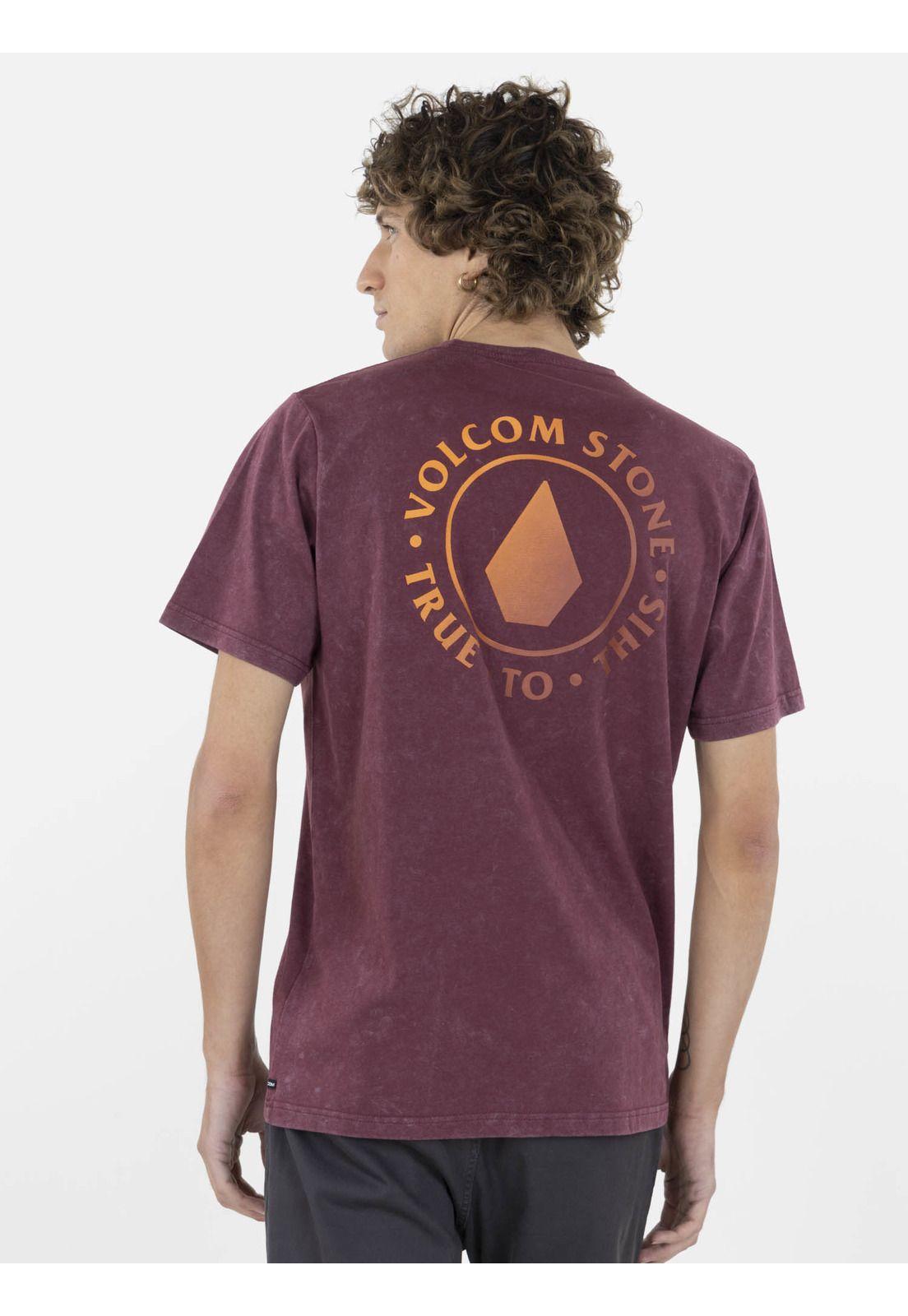 Polera DIAMOND SS TEE Hombre Burdeo Volcom-2