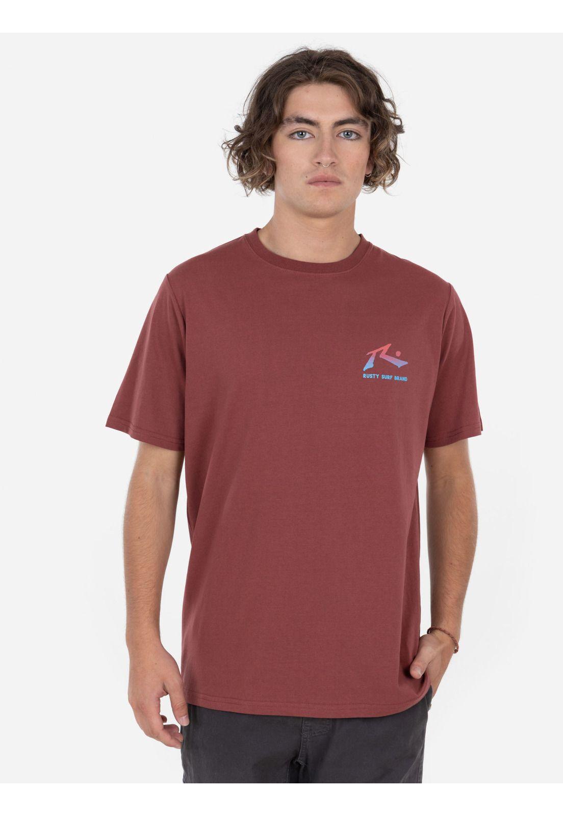 Polera RUSTY TARGET SS TEE Hombre Rojo Rusty-0