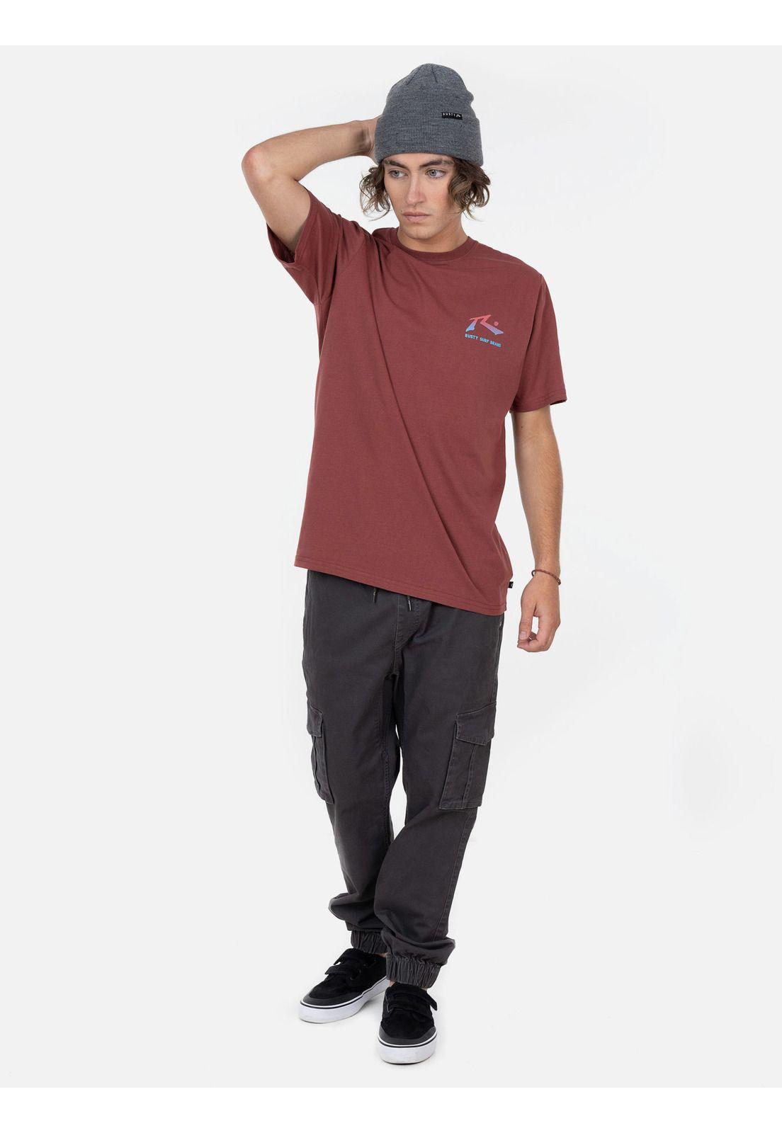 Polera RUSTY TARGET SS TEE Hombre Rojo Rusty-4
