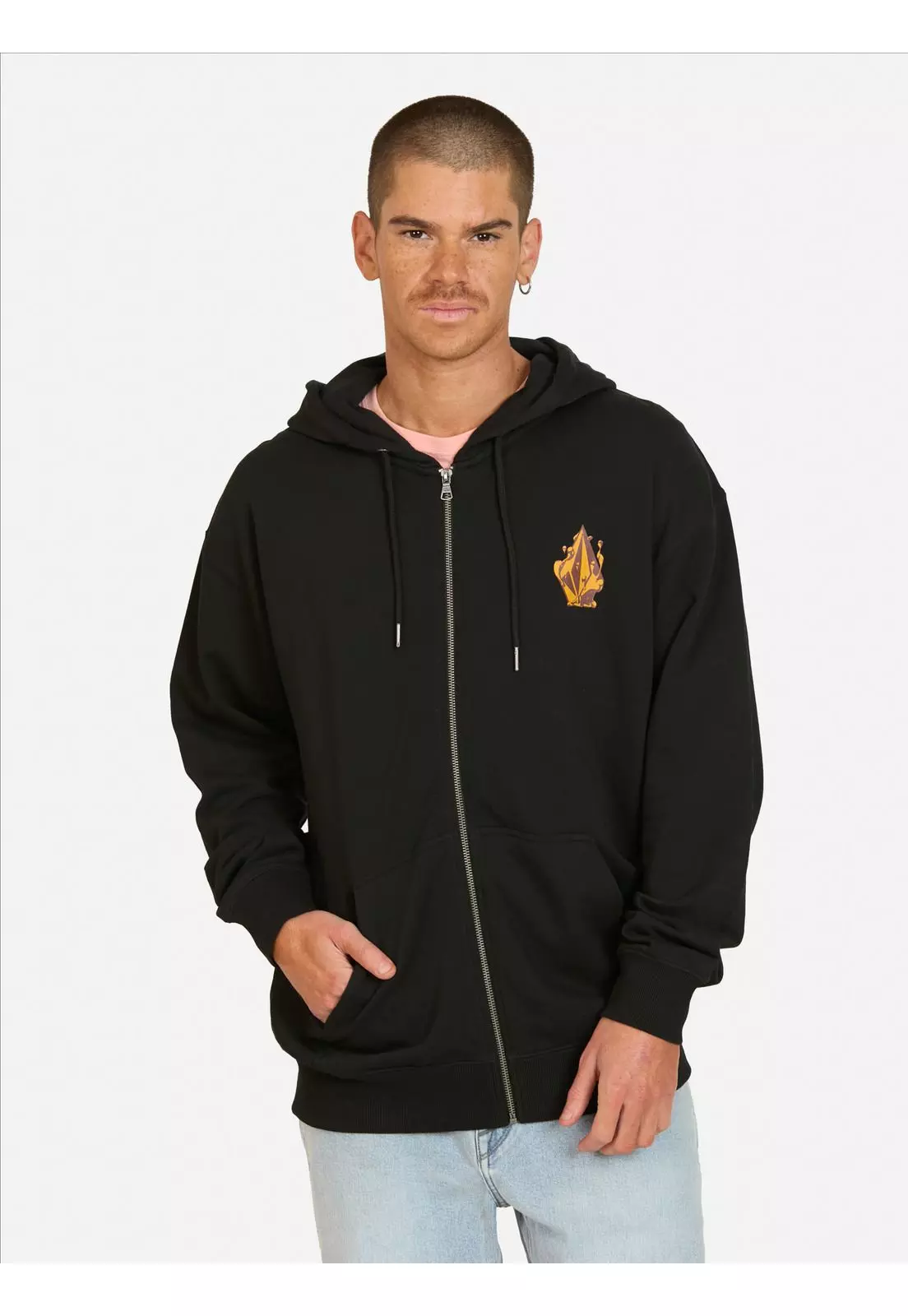 Poleron FZ Rail Negro Hombre Volcom-0
