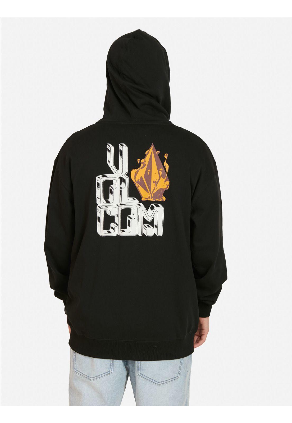 Poleron FZ Rail Negro Hombre Volcom-1
