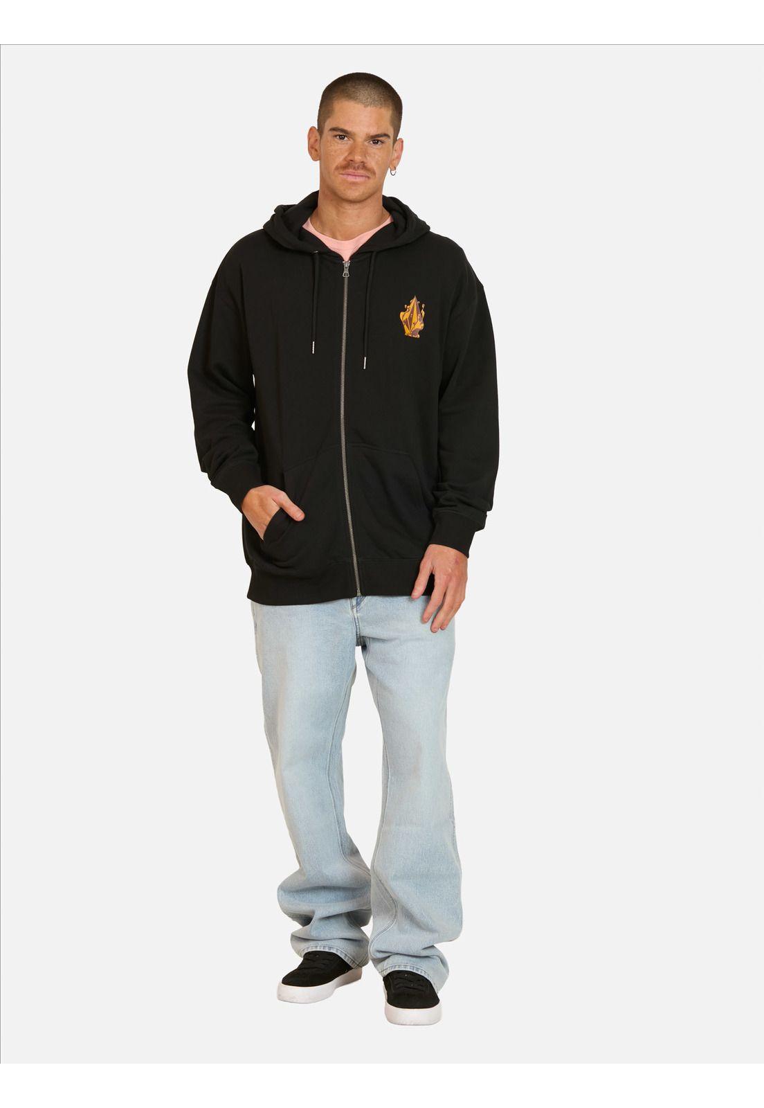 Poleron FZ Rail Negro Hombre Volcom-3