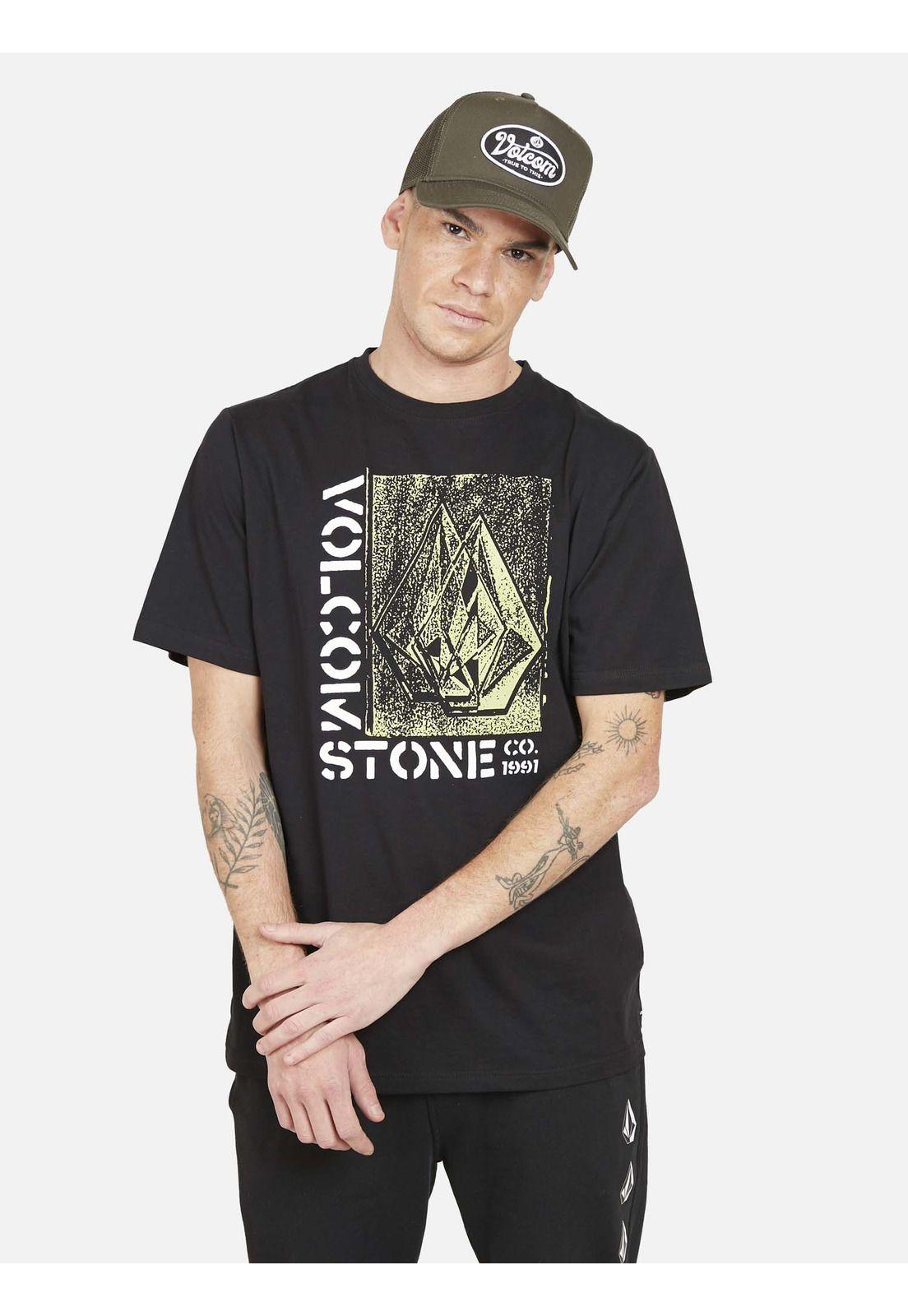 Polera DEADLINE SS TEE Hombre Negro Volcom-0