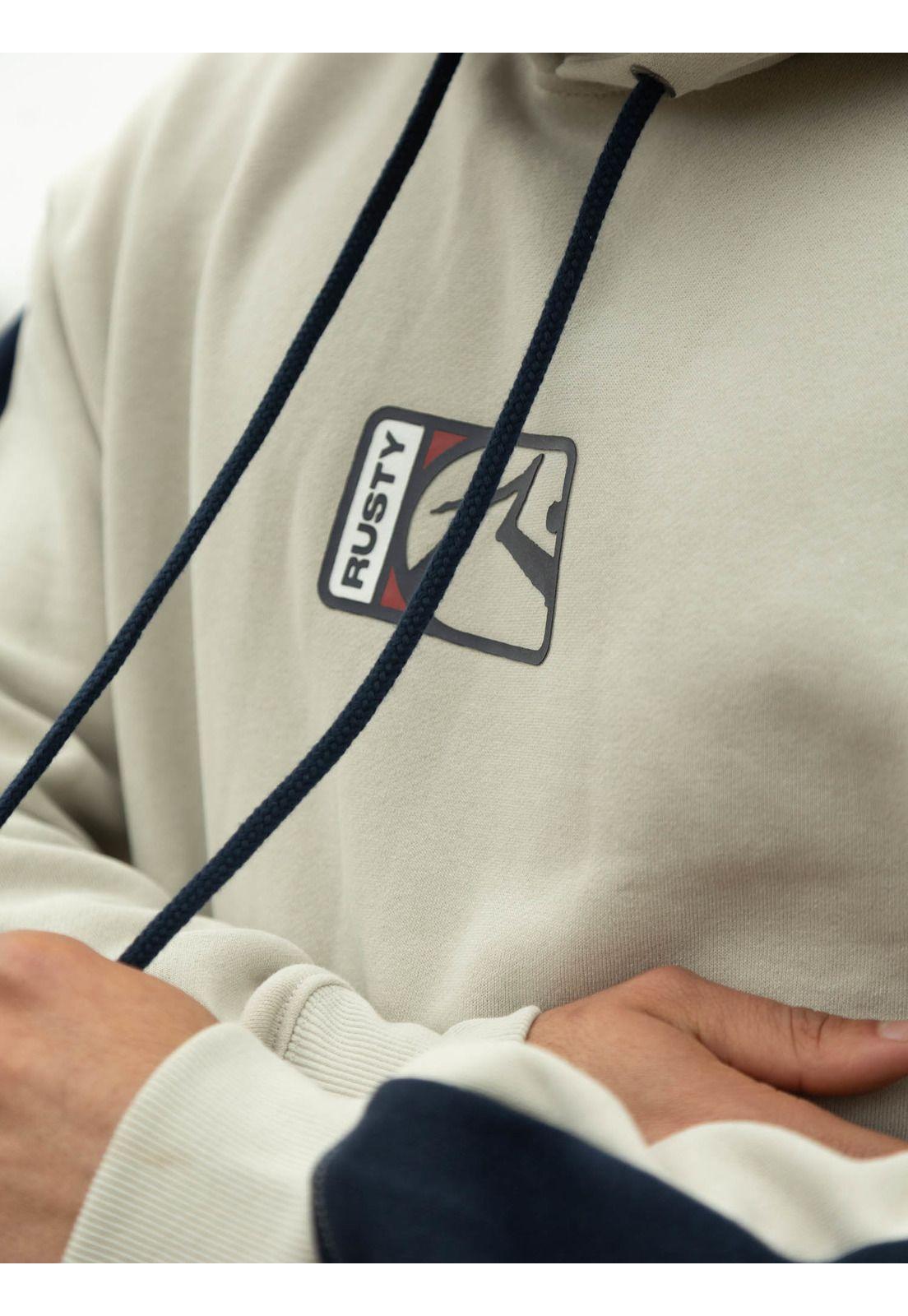 Poleron Canguro Rusty Div. Hoodie Beige Hombre Rusty-1