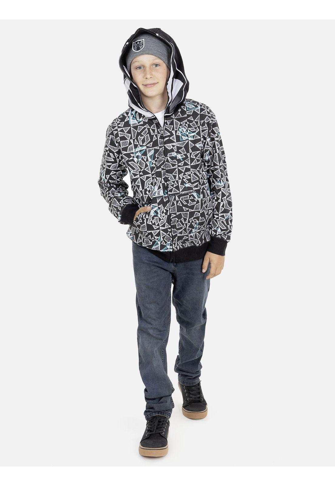 Poleron Fullzipper Juvenil 7O226-MI20 Gris Volcom-4