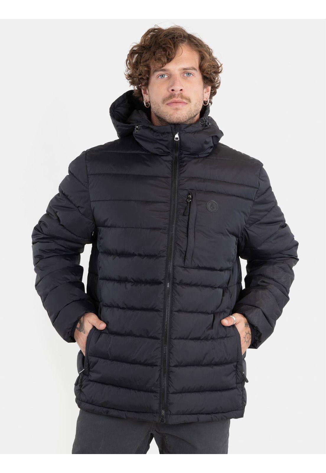 Parka Puffa Kappa Negro Hombre Volcom-0