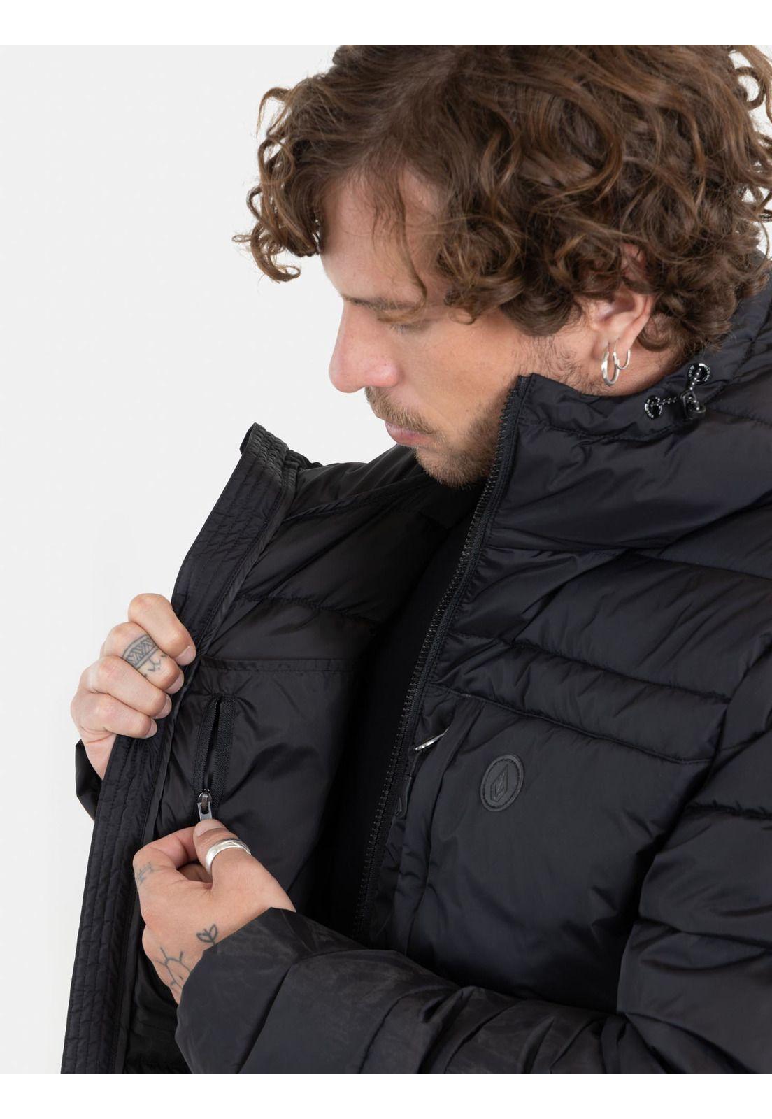 Parka Puffa Kappa Negro Hombre Volcom-2