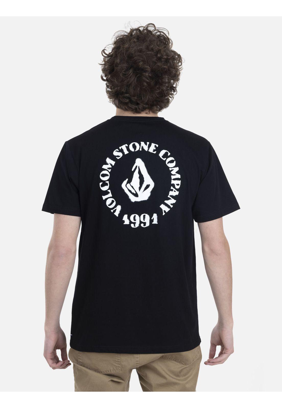 Polera M/C Básica Hombre 7P127-MV22 Negro Volcom-1
