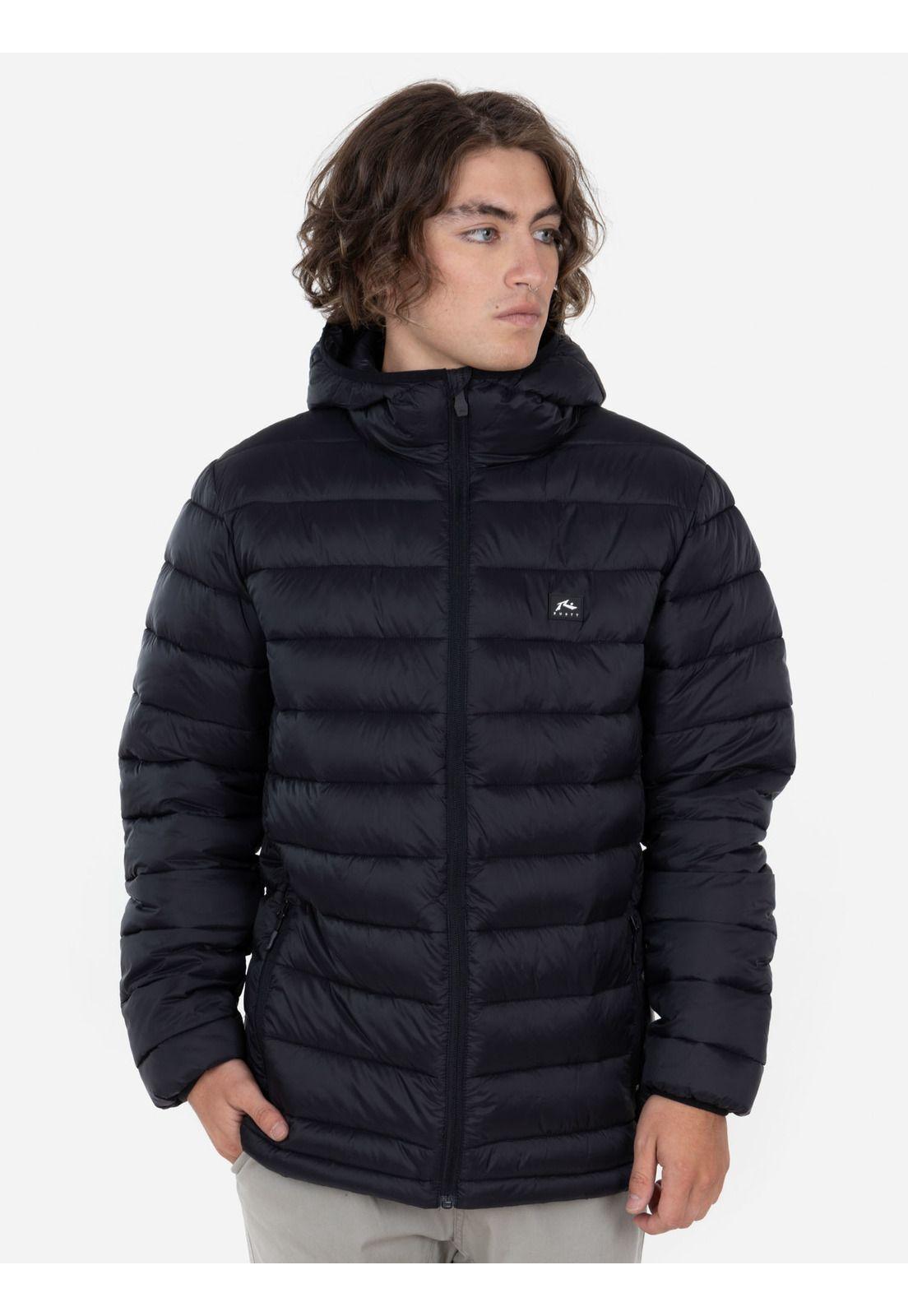 Parka BASIC HOOD PUFFA Hombre Negro Rusty-0