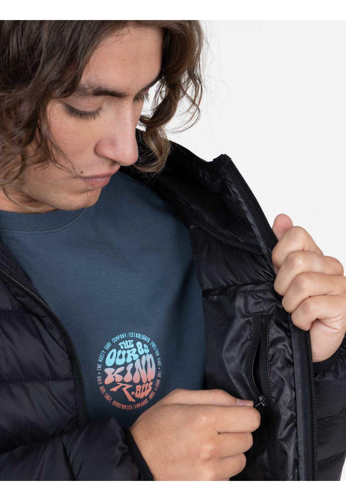 Parka BASIC HOOD PUFFA Hombre Negro Rusty-3