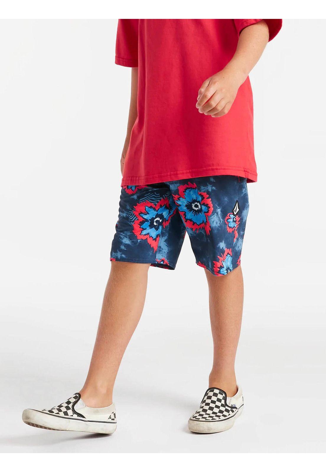 Traje de Baño JULY 4TH MOD Juvenil Multicolor Volcom-3