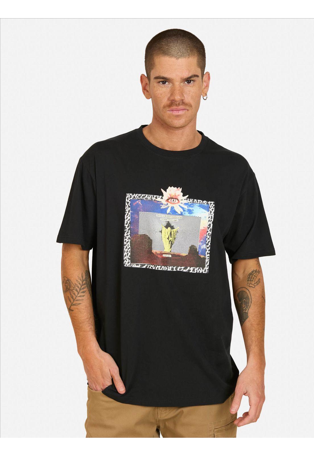 Polera MC Eyecansee Negro Hombre Volcom-0