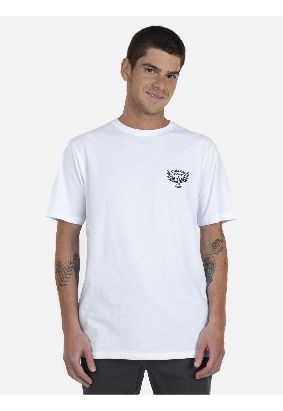 Polera M/C Básica Hombre 7P110-MV22 Blanco Volcom-0