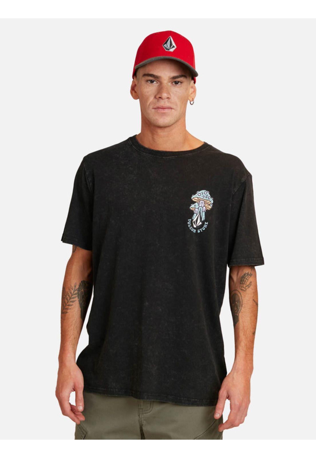 Polera M/C Psychike Acid Negro Hombre Volcom-0