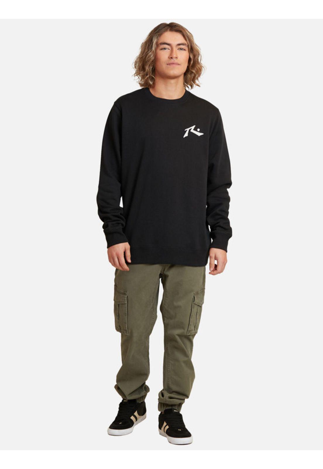 Poleron Crisp Stone Crew Gris Hombre Rusty-3