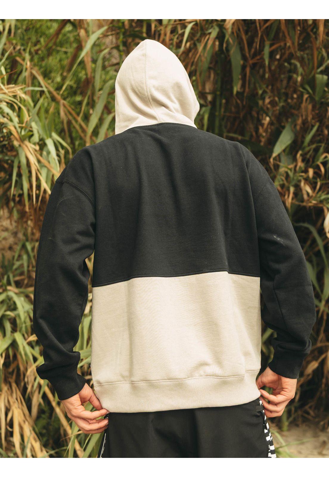 Poleron Canguro Block VLC Negro Hombre Volcom-2