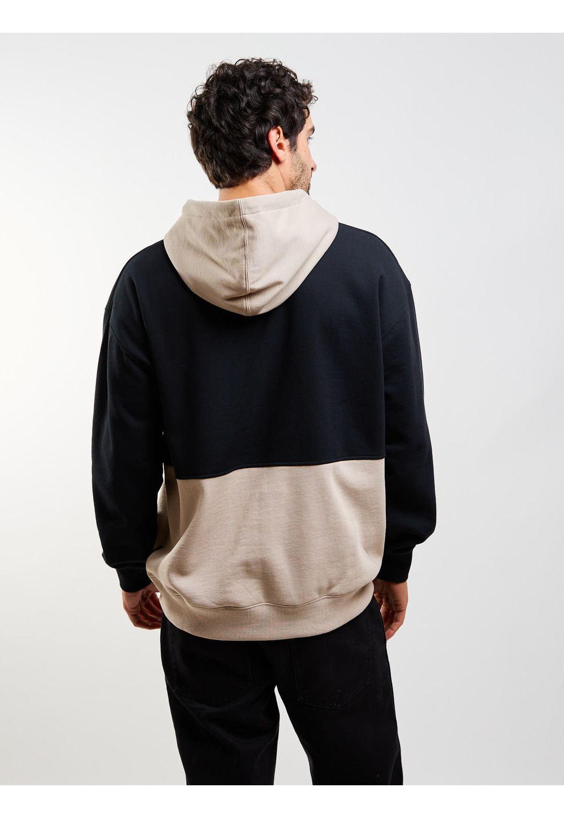 Poleron Canguro Block VLC Negro Hombre Volcom-4