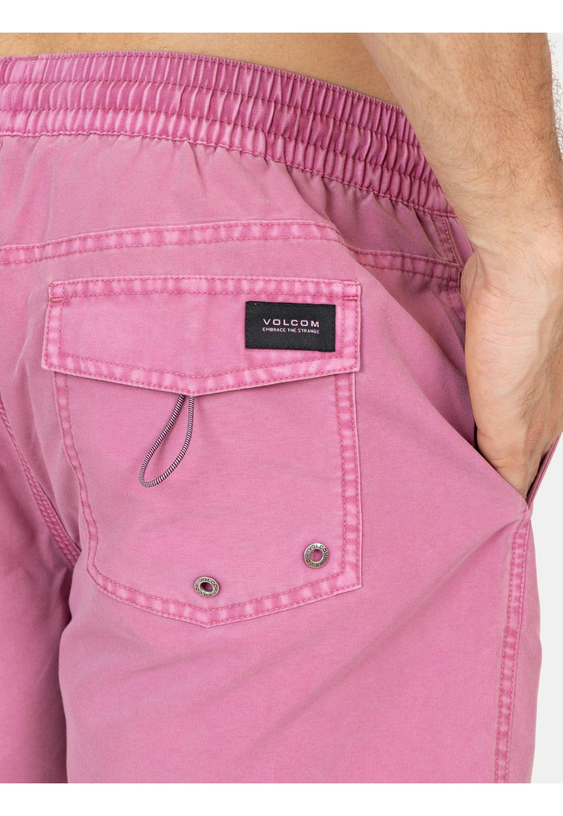 Traje De Baño Corto Tattooz Rosado Hombre Volcom-2