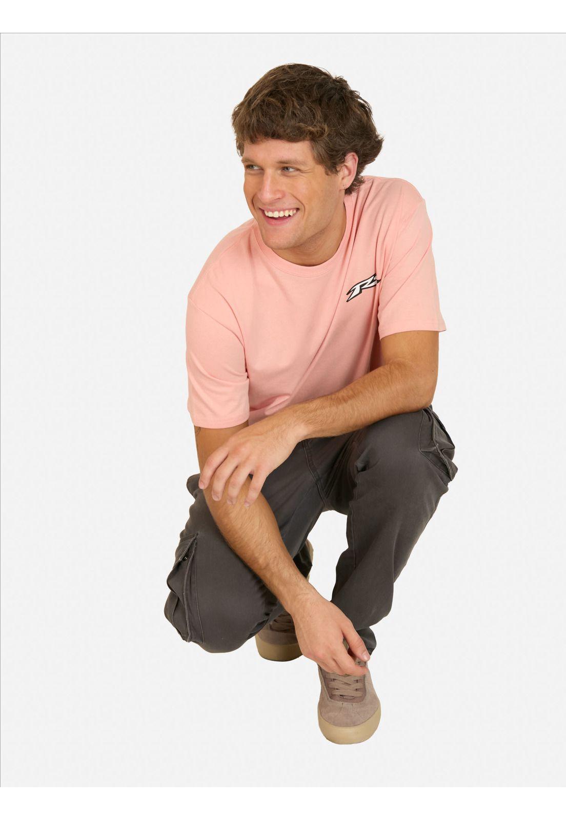 Polera MC Coral Rosado Hombre Rusty-3
