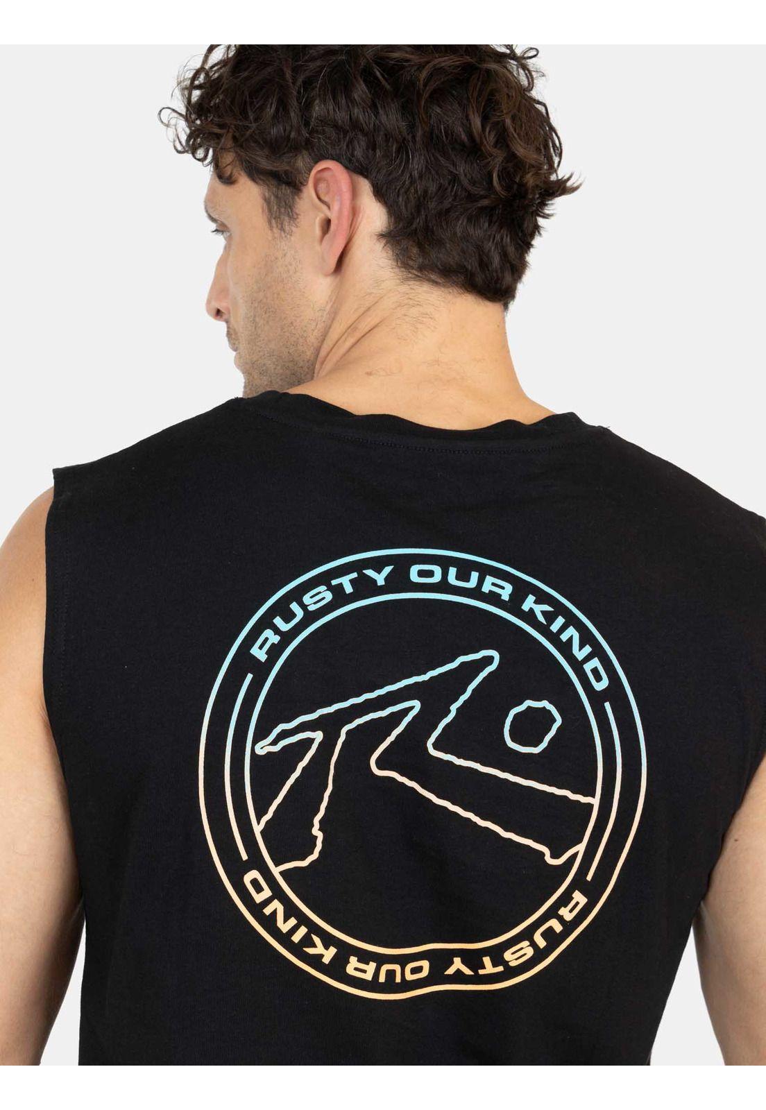 Polera SM Deepwave Negro Hombre Rusty-2