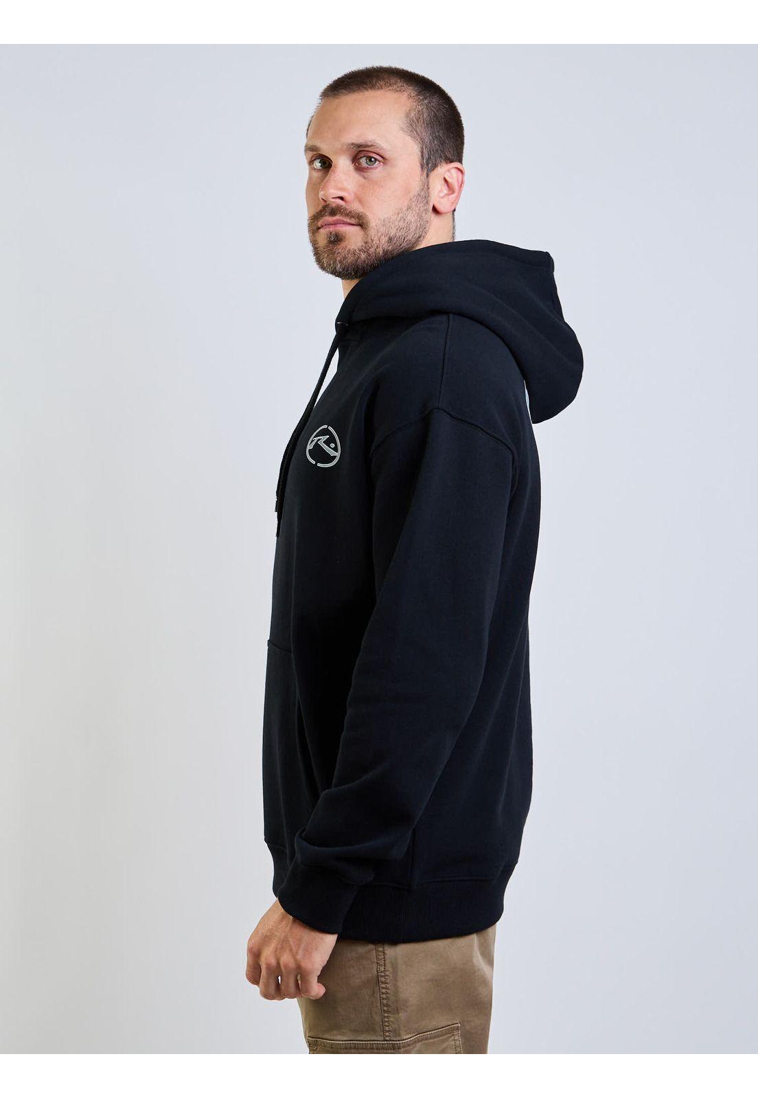 Poleron Canguro Target Hoodie Negro Hombre Rusty-2