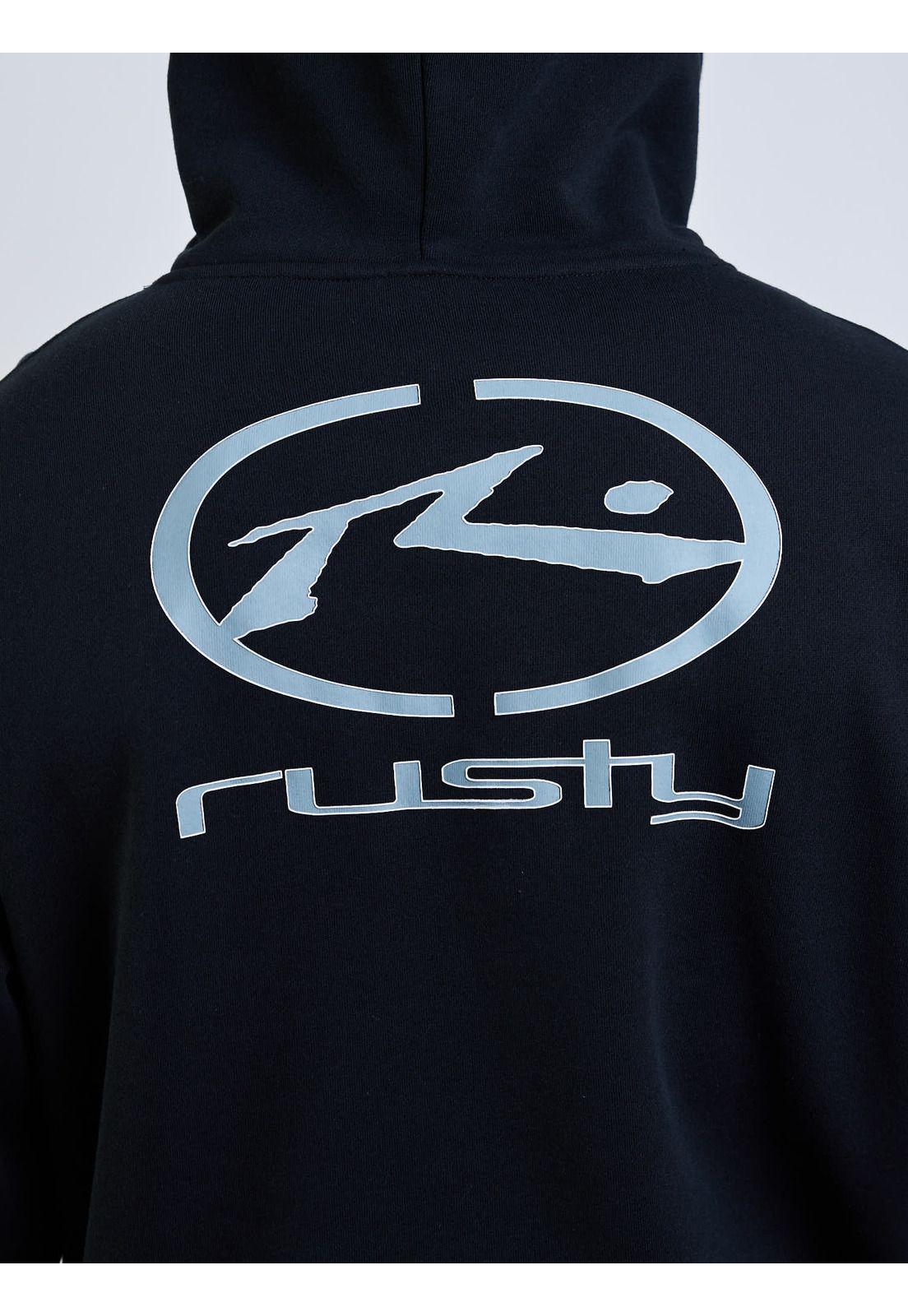 Poleron Canguro Target Hoodie Negro Hombre Rusty-3