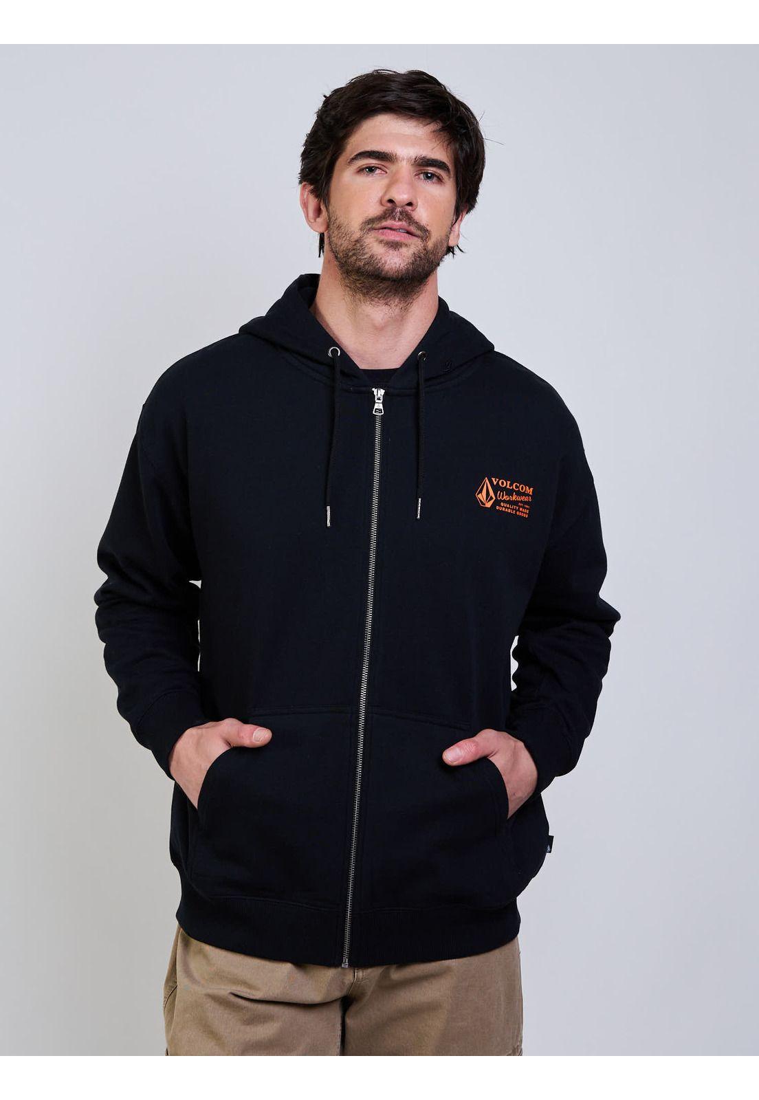 Poleron FZ Volcom Workwear Zip Negro Hombre Volcom-0