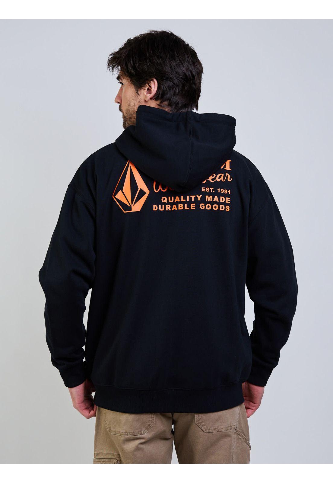 Poleron FZ Volcom Workwear Zip Negro Hombre Volcom-1