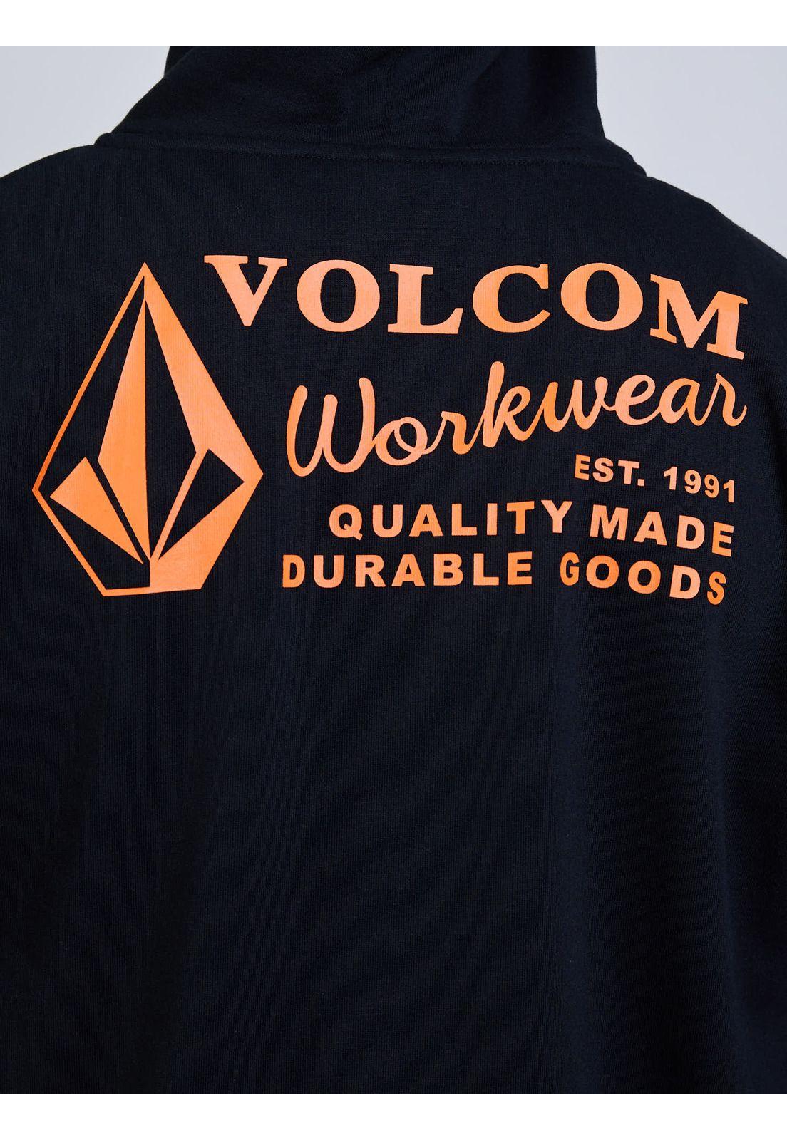 Poleron FZ Volcom Workwear Zip Negro Hombre Volcom-4