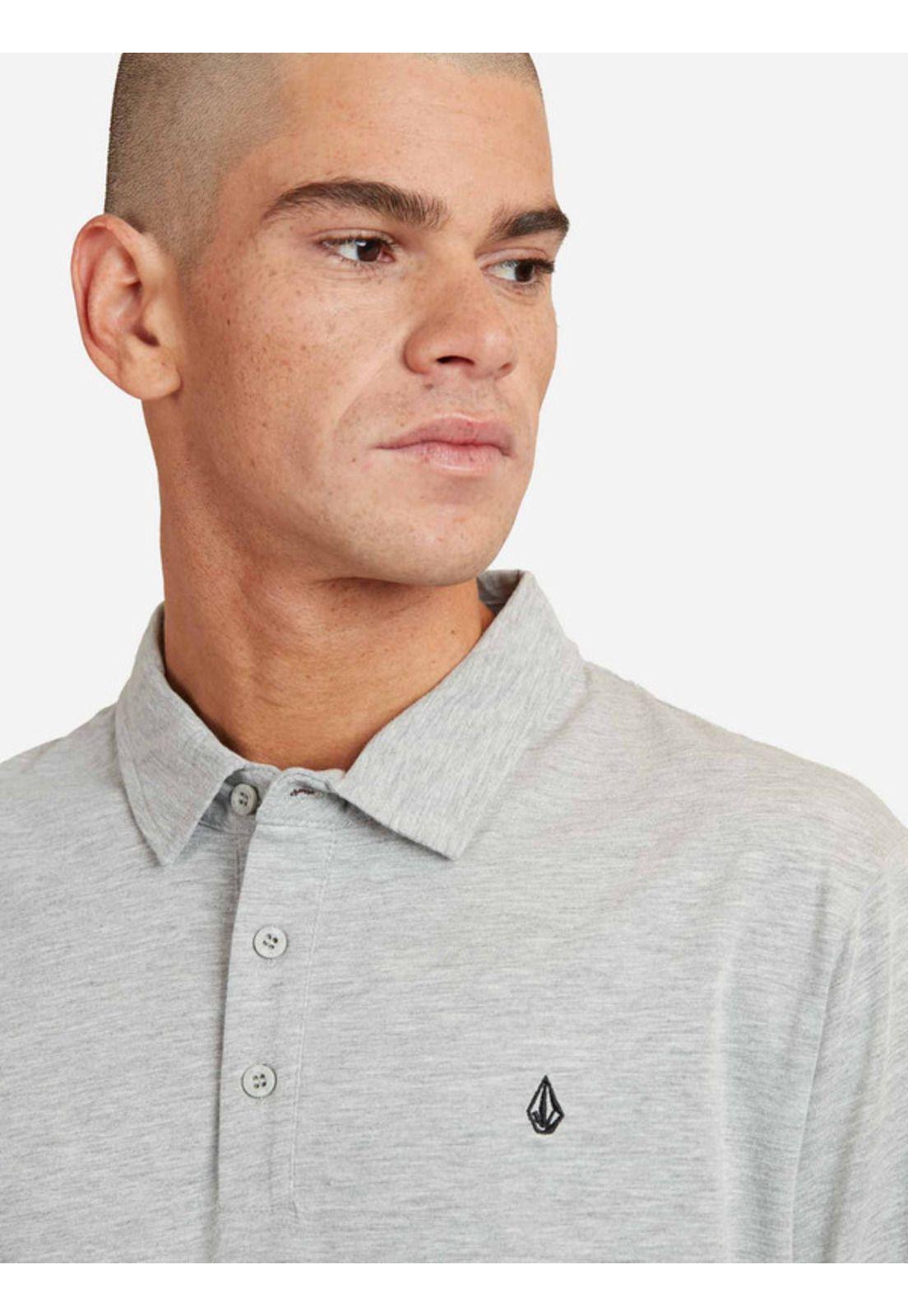 Polera M/C Wrecker Mel Polo Gris Hombre Volcom-3