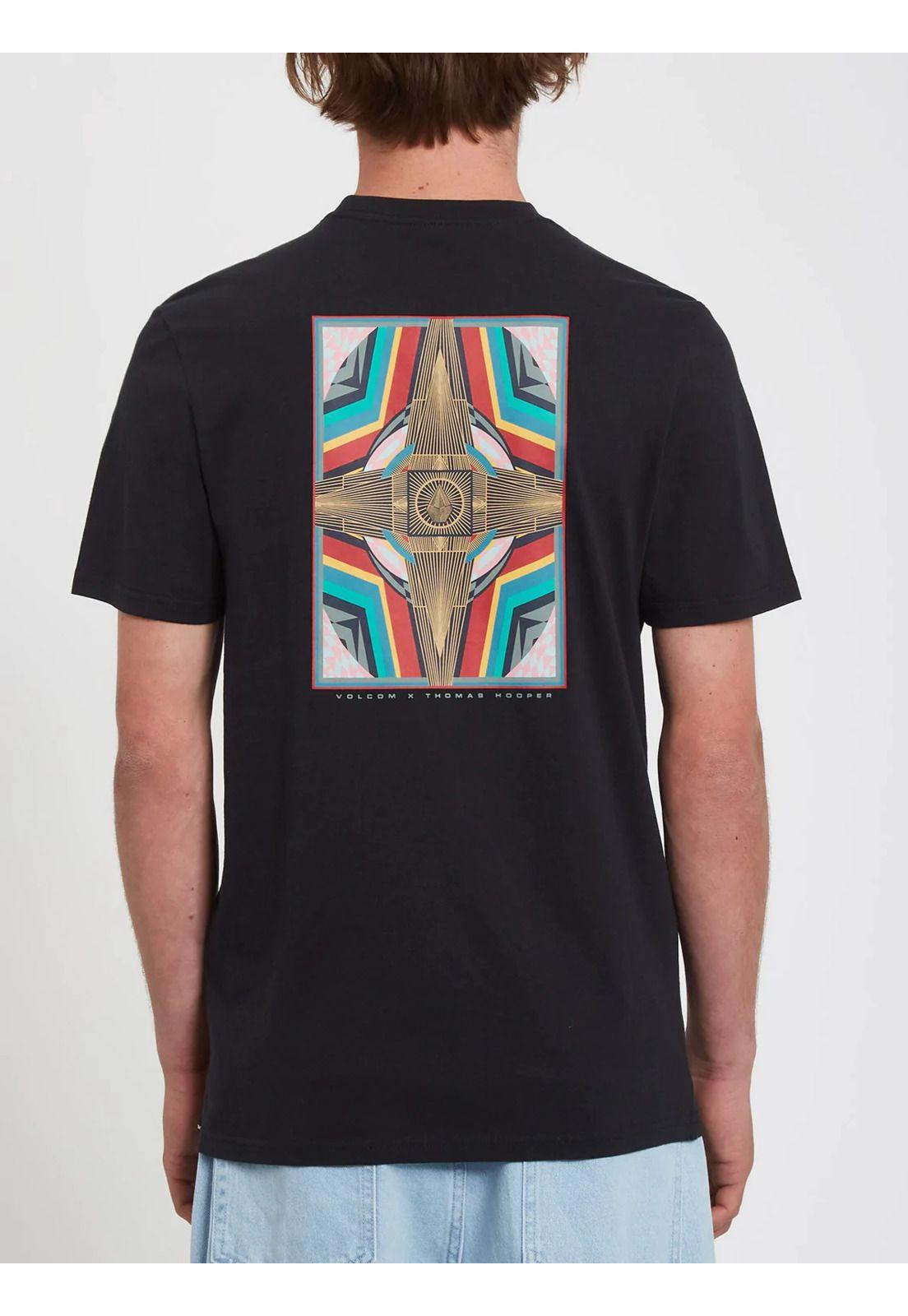 Polera T HOOPER FA GLIMMER SS TEE Hombre Negro Volcom-1