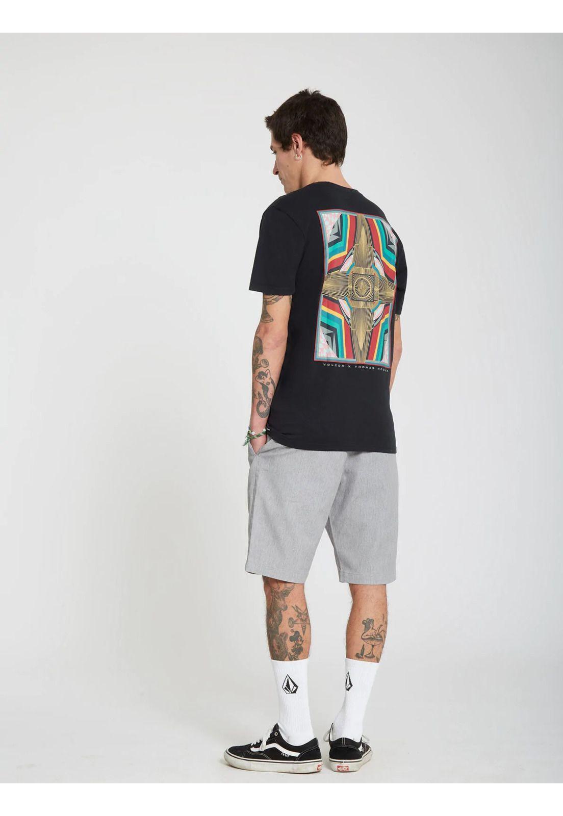 Polera T HOOPER FA GLIMMER SS TEE Hombre Negro Volcom-3