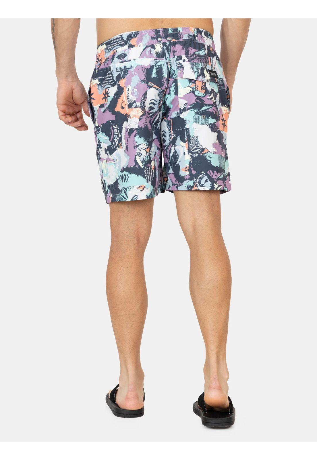 Traje De Baño Corto Tide Multicolor Hombre Volcom-1