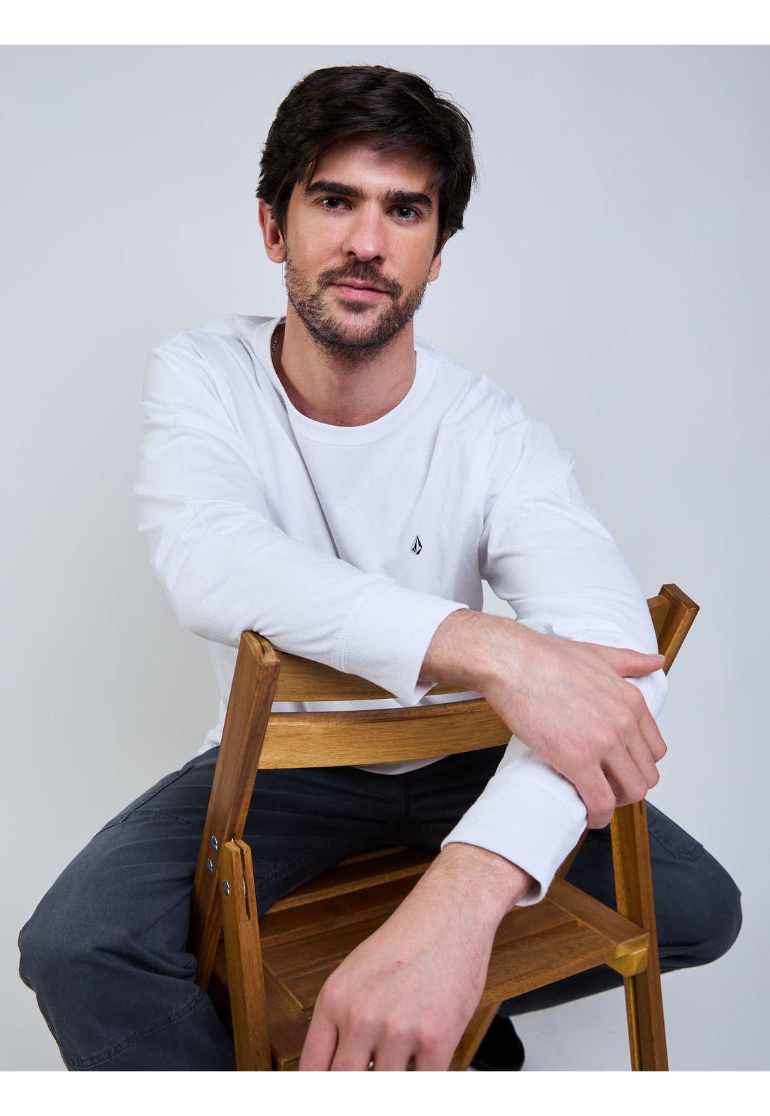 Polera ML VLC Stone Blanco Hombre Volcom-5