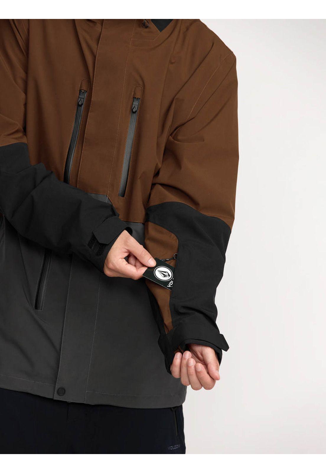 Parka Snow Rnge Stretch 30K Brown Café Hombre Volcom-6
