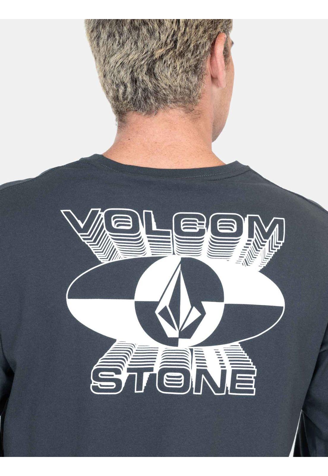 Polera ML Masonite Gris Hombre Volcom-2