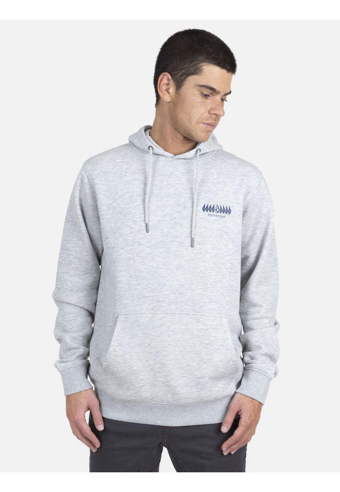 Poleron Canguro Hombre 7O147-MV22 Gris Volcom-0