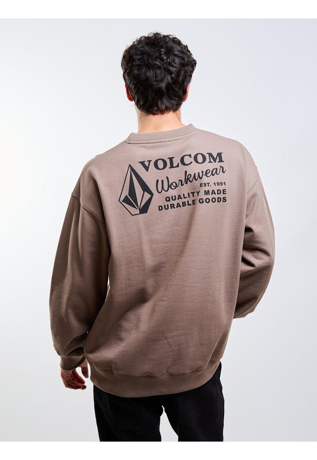 Poleron CR Workwear Crew Café Hombre Volcom-4