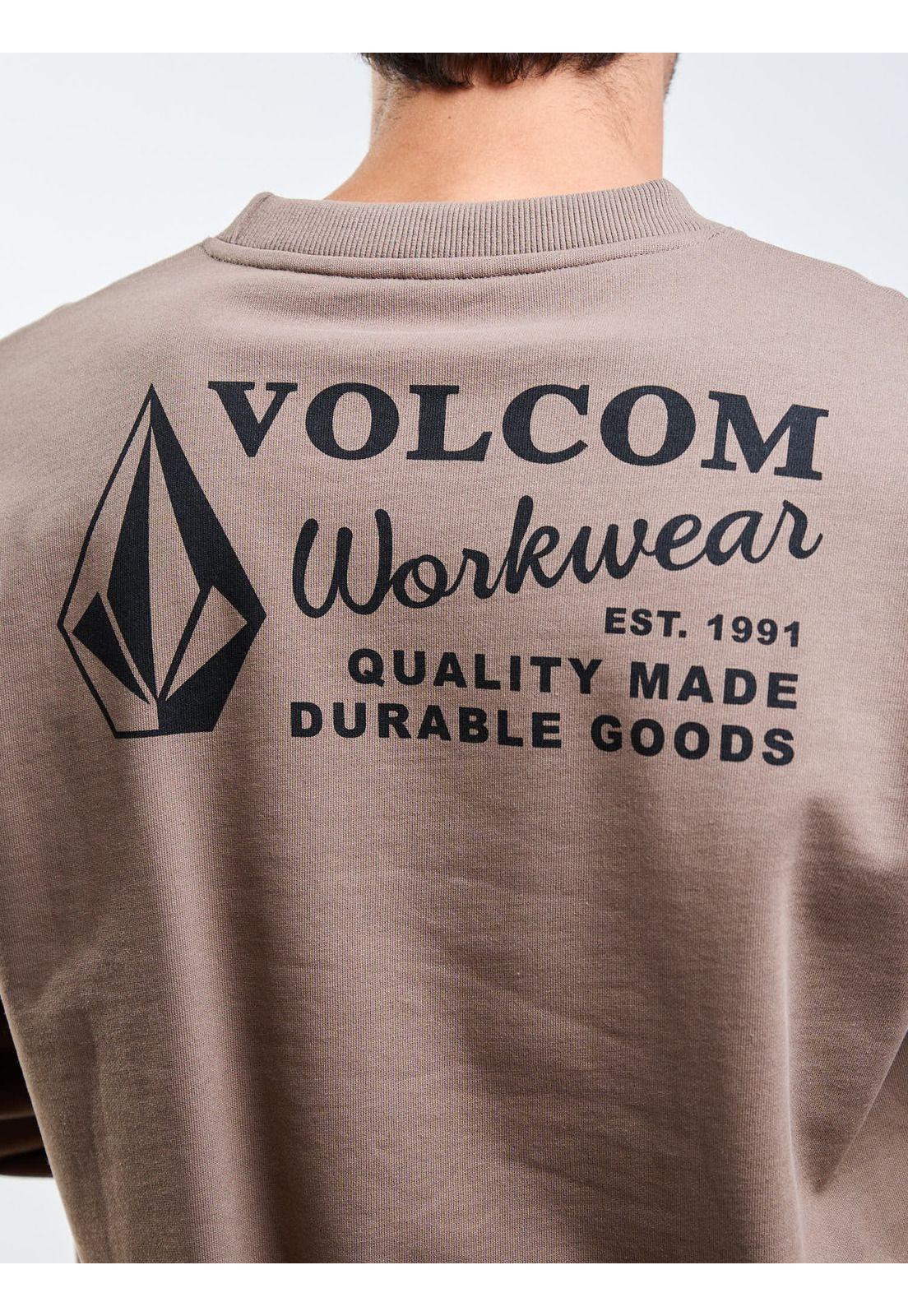 Poleron CR Workwear Crew Café Hombre Volcom-5