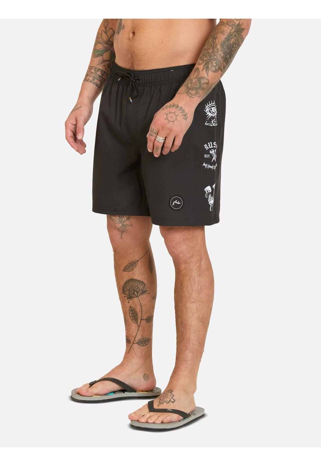 Traje De Baño Corto Northix Negro Hombre Rusty-0