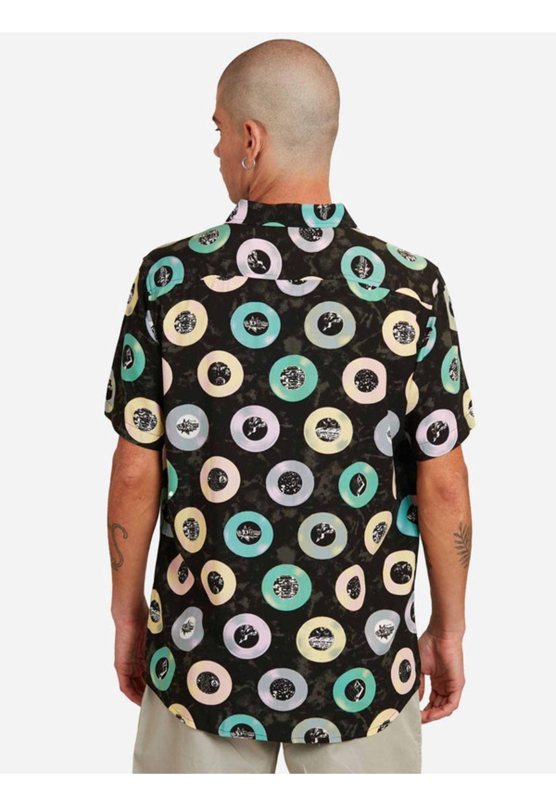 Camisa Records Short Sleeve Shirt  Multicolor Hombre Volcom-1