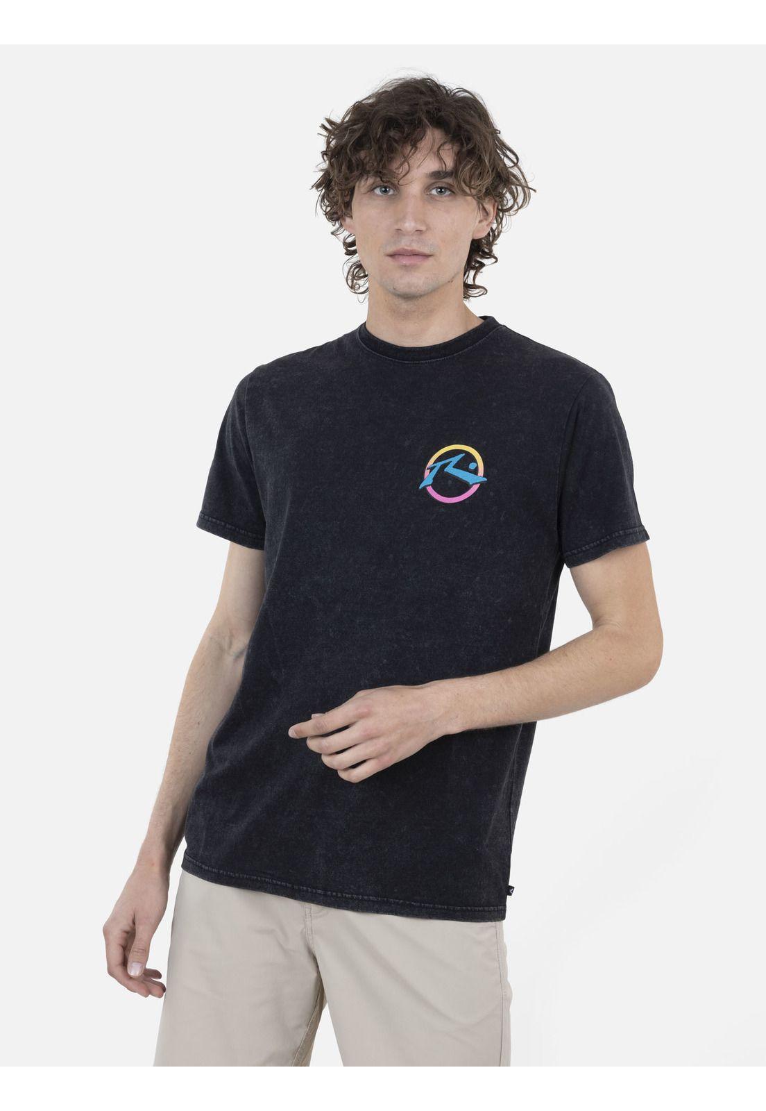 Polera Hombre CIRCLE RUST S/S TEE Negro Rusty-0