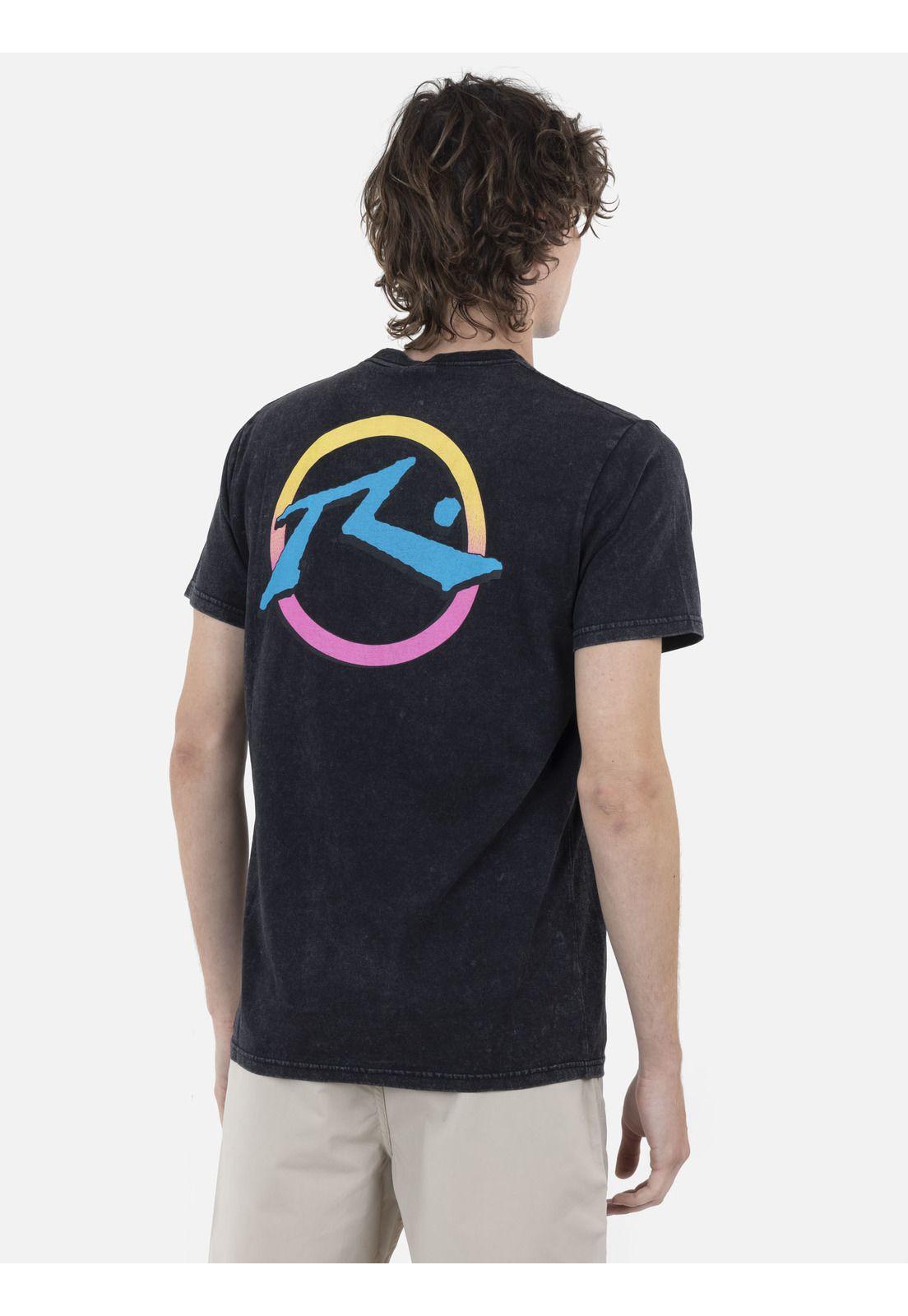 Polera Hombre CIRCLE RUST S/S TEE Negro Rusty-1