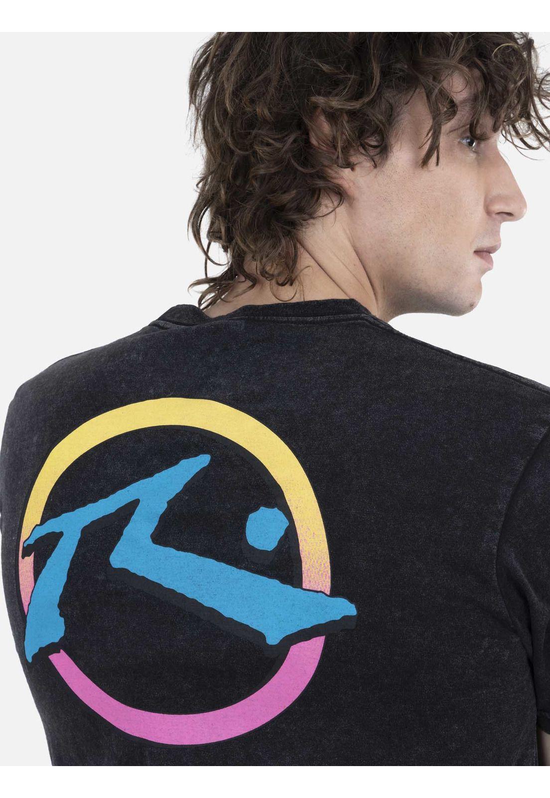 Polera Hombre CIRCLE RUST S/S TEE Negro Rusty-2