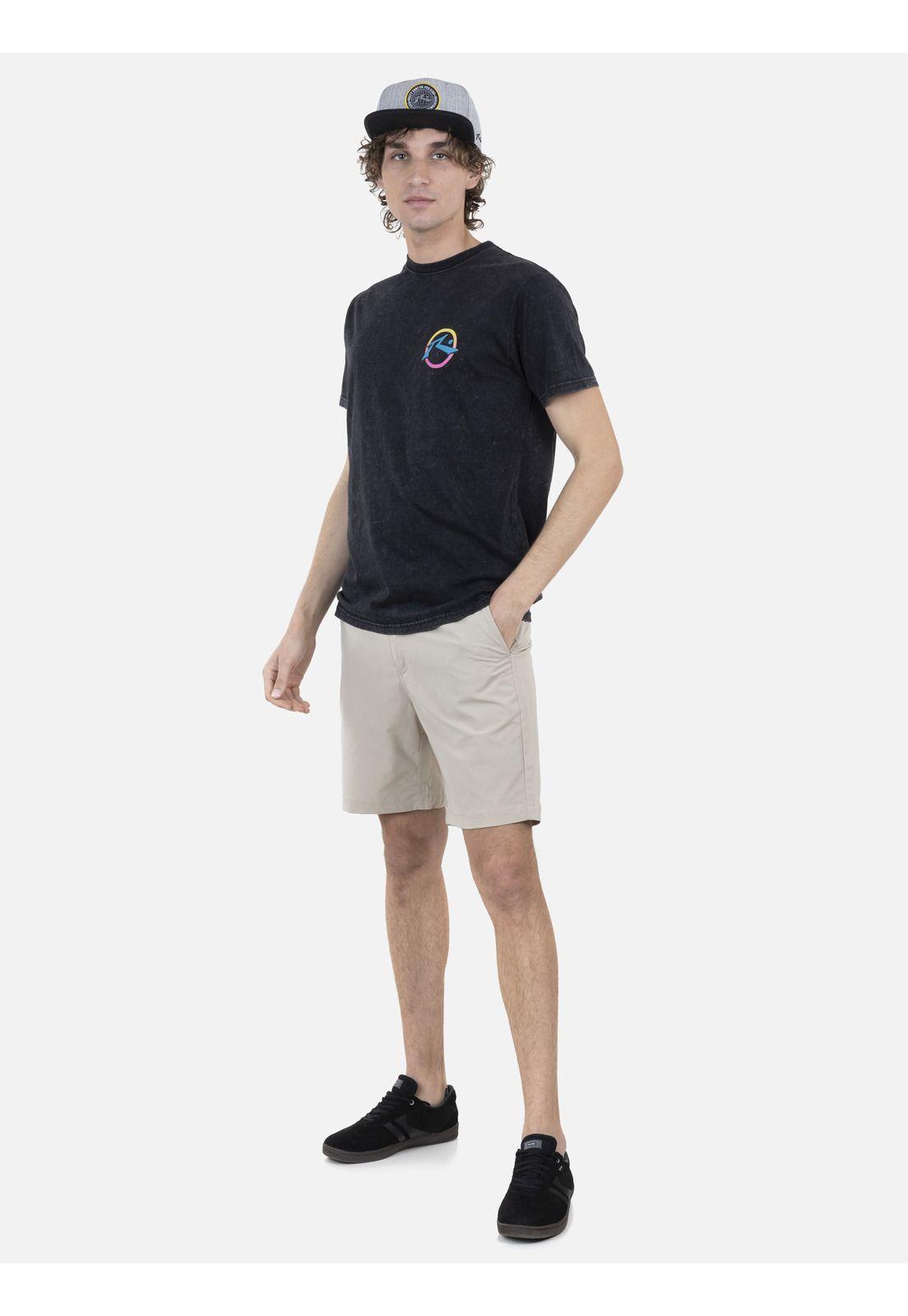 Polera Hombre CIRCLE RUST S/S TEE Negro Rusty-3