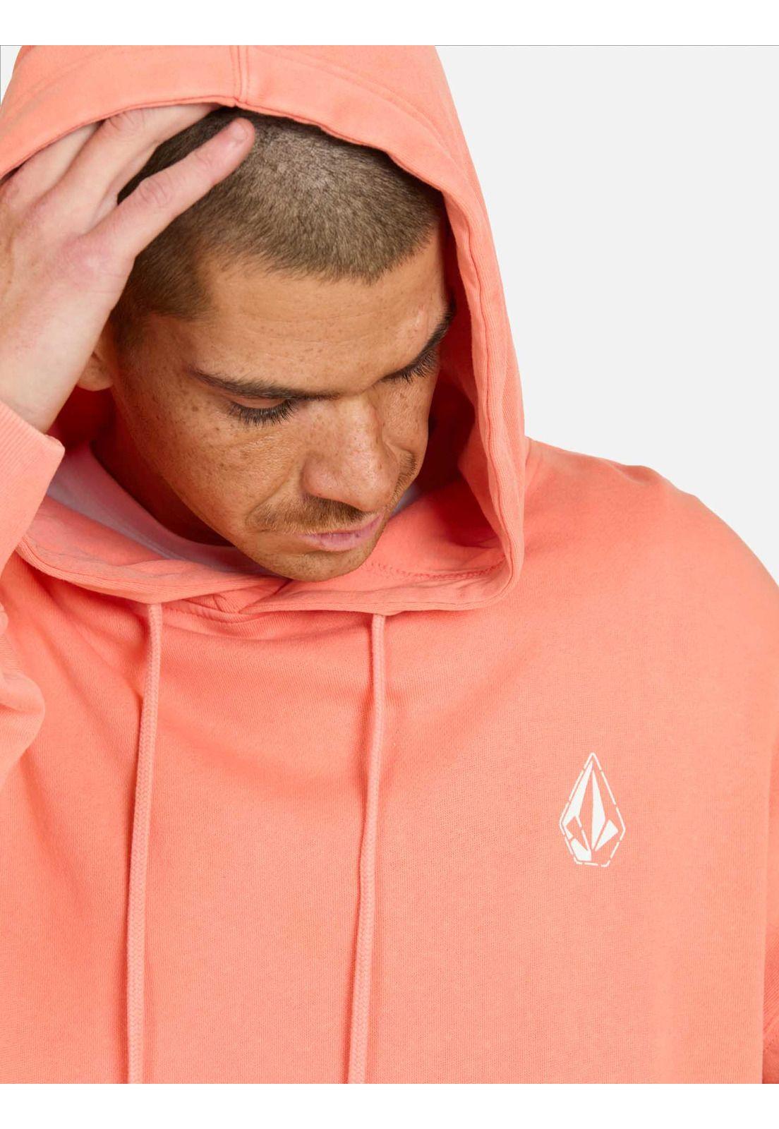 Poleron Canguro Skidder Naranja Hombre Volcom-2